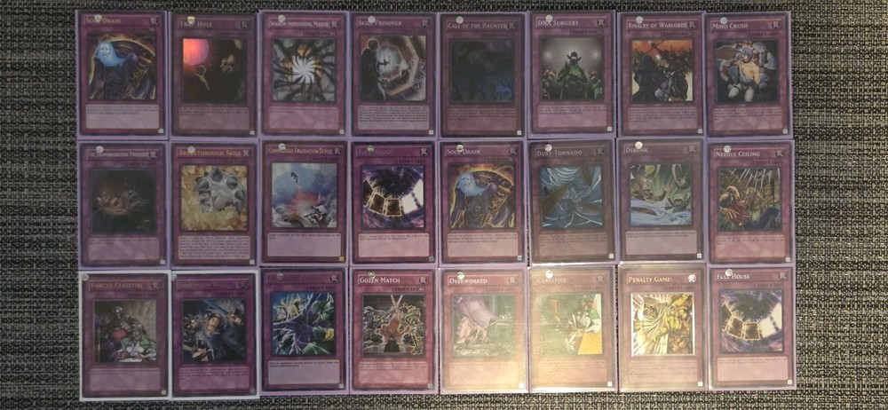 24 Yu-Gi-Oh Unlimited NM Trap Cards Bulk Lot