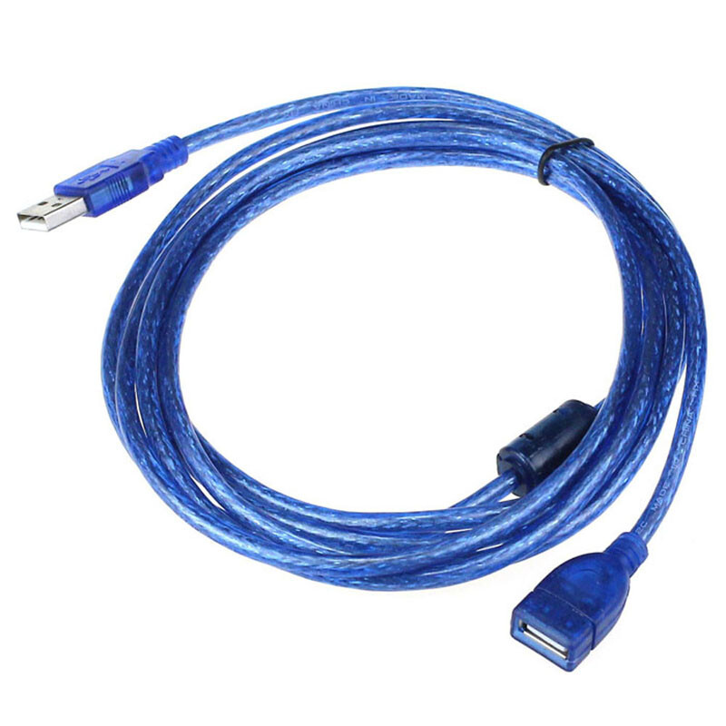Blue USB 2.0 Type A Male to Male Extension Cable for PC 1.5M 3M 5M Options