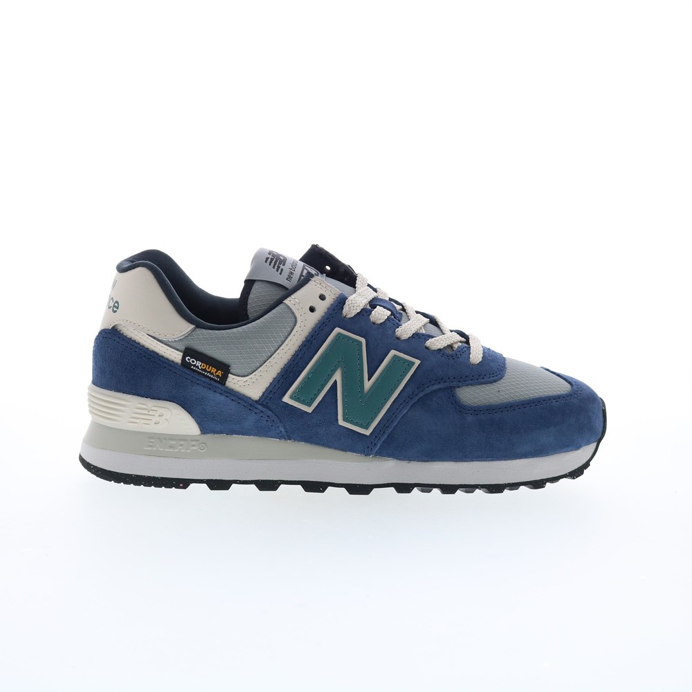 New Balance 574 U574SOA Mens Blue Suede Lace Up Lifestyle Sneakers Shoes 7.5