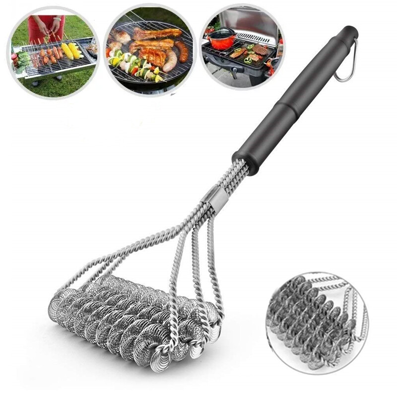 BBQ Grill Brush,Stainless Steel Bristle Free Grill Brush Tool BBQ Cleaning 18