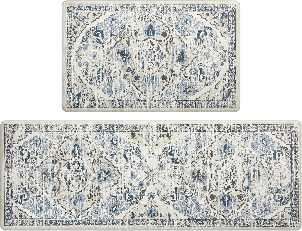 Cushioned Waterproof Anti-Fatigue Kitchen Floor Mats Non-Slip Set of 2