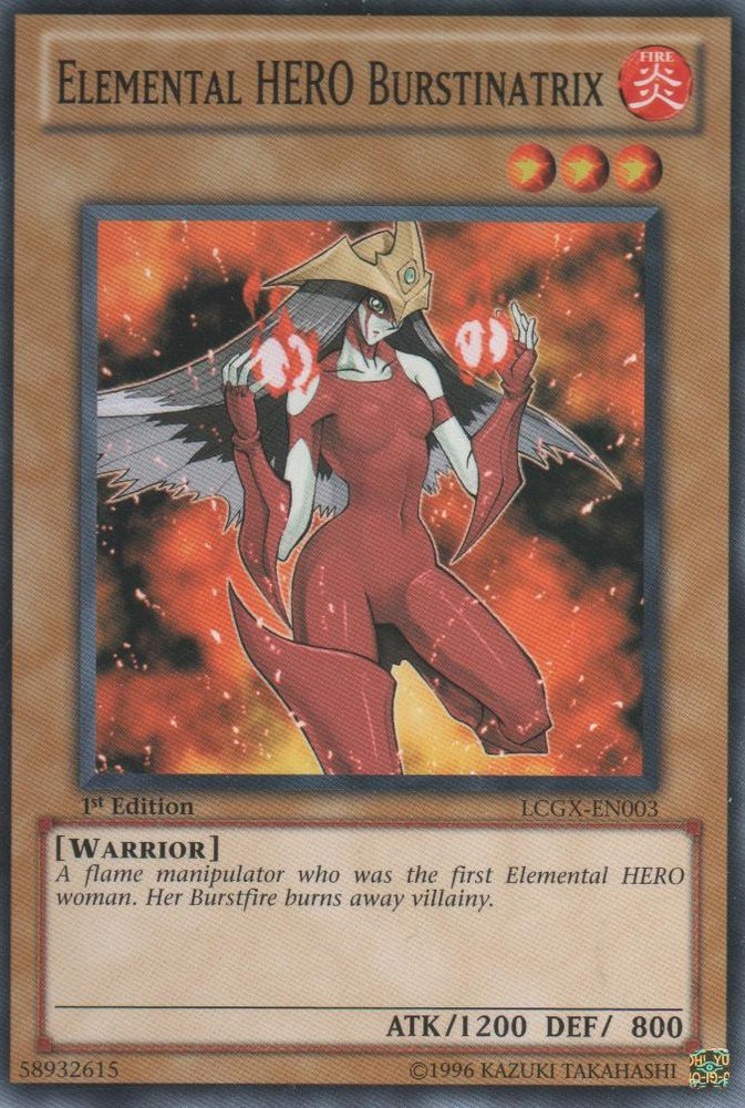 Elemental HERO Burstinatrix LCGX-EN003 Common 1st Edition Moderately Played TCG Card