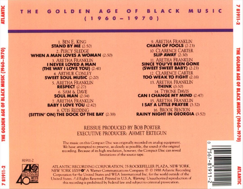 VARIOUS ARTISTS GOLDEN AGE OF BLACK MUSIC: 1960-1970 NEW CD