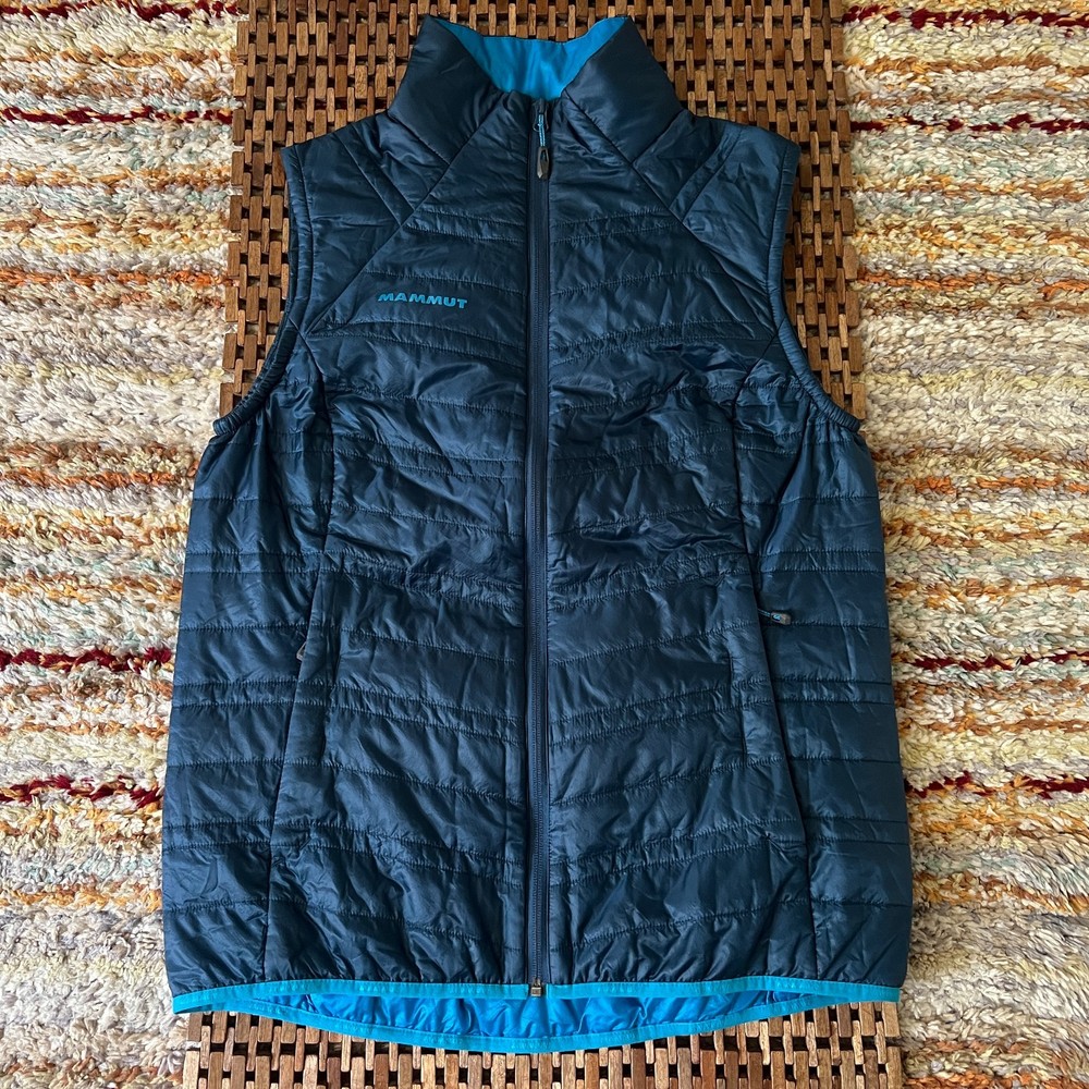 Mammut Ultralight Quilted Puffer Vest Full Zip Blue Men's Size Large L