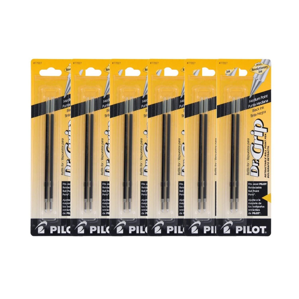 Pilot Dr Grip Retractable Ballpoint Pen Refills, 1.0mm, Medium Point, Black I...