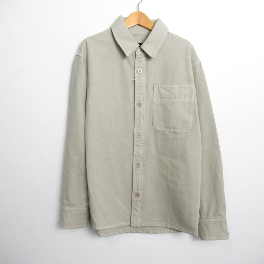 A.P.C. Long sleeve shirt #S H02918COFCNBAES cotton Beige Taupe NEW men