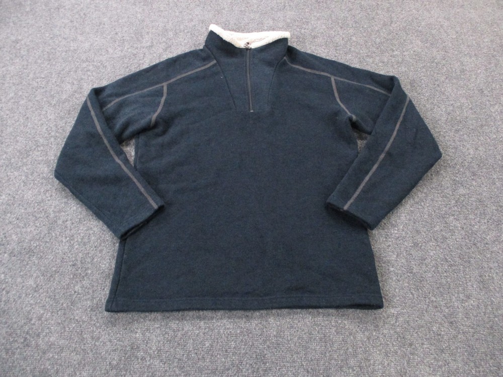 Kuhl Jacket Mens L Blue Fleece Acrylic Alfpaca Hiking Sweater Outdoors