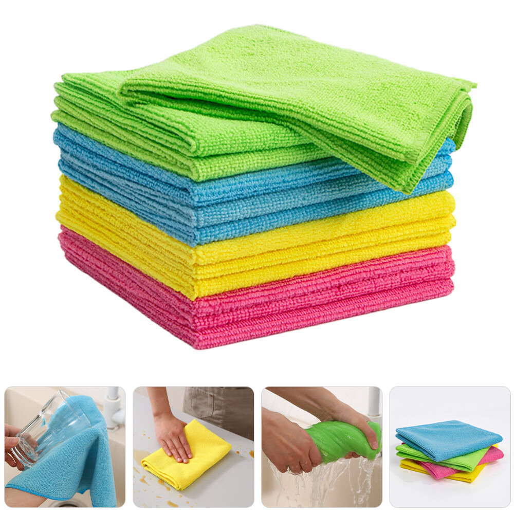 12-Pack Reusable Microfiber Car Drying Towels for Streak-Free Cleaning