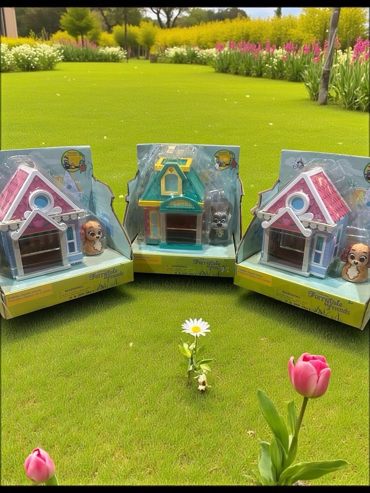 Disney Furrytale Friends - Lady Tramp Disney Store Collette & Jock Box DAMAGE