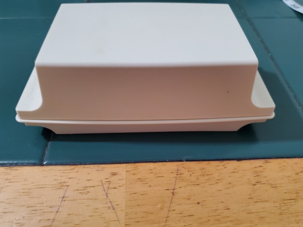 Vintage 1980s Tupperware Almond Butter Keeper 2-Stick Dish