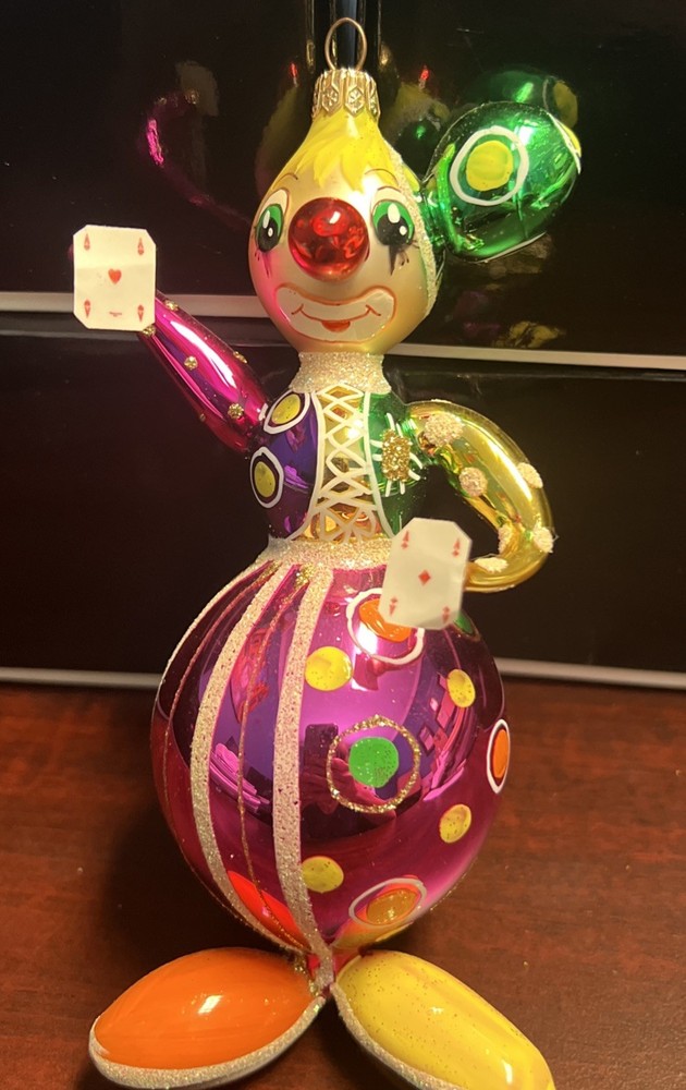 1996 Christopher Radko Shuffles the Clown Ornament Mint Condition