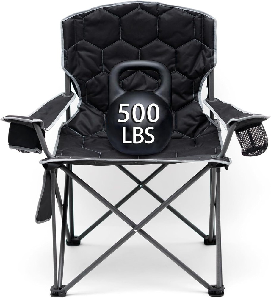 Heavy Duty XL Folding Camp Chair for Adults Big and Tall Oversized