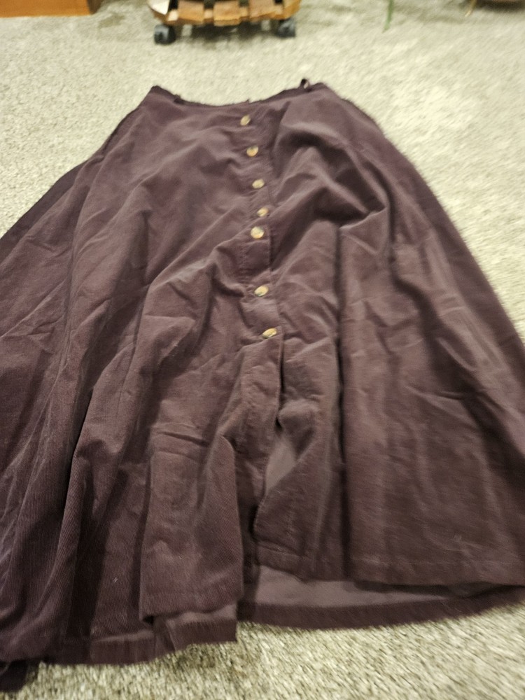VTG Karen Scott Button Long Skirt CottageCore Purple Grandmacore Size 10.