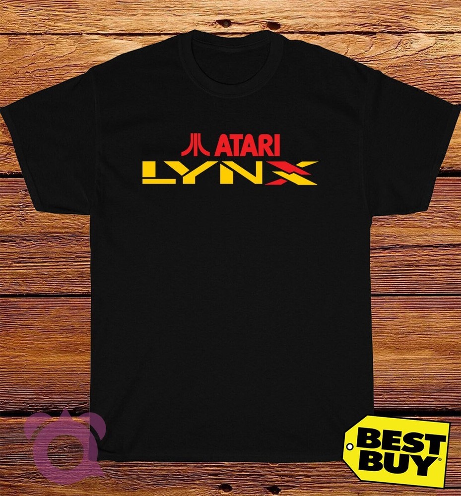 Black/Gray/Navy/White T-Shirt Atari Lynx Made In USA Size S to 5XL