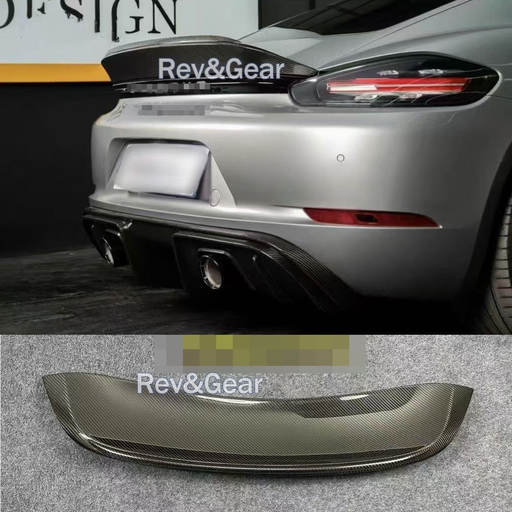 Real Carbon Fiber For Porsche Cayman S 718 GTS Rear Wing Trunk Spoiler RS-style
