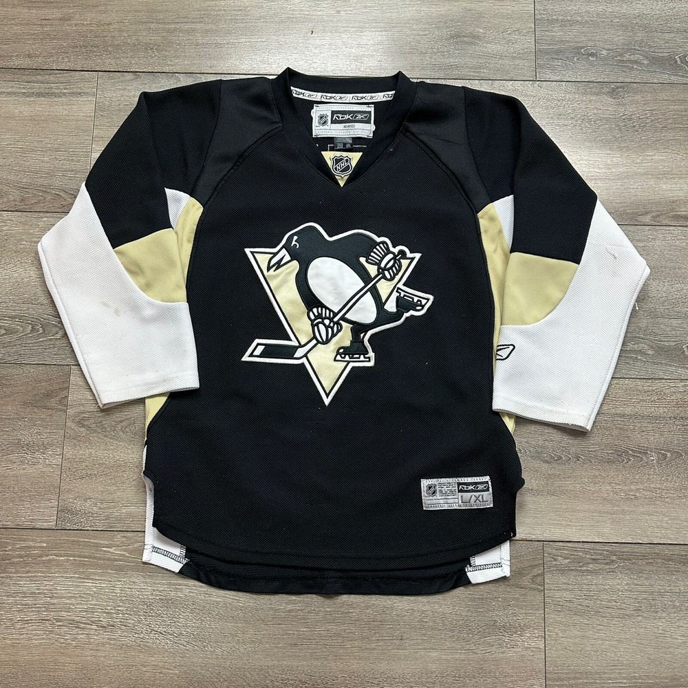 Marc Andre Fleury Vintage RBK Pittsburgh Penguins Youth L/ XL Hockey Jersey