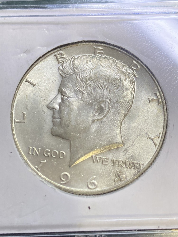 1964 Kennedy Half Dollar, 90% Silver, Ungraded Circulated 