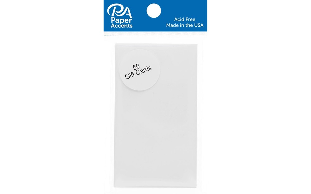 Gift Card 2x3.5 50pc White-image
