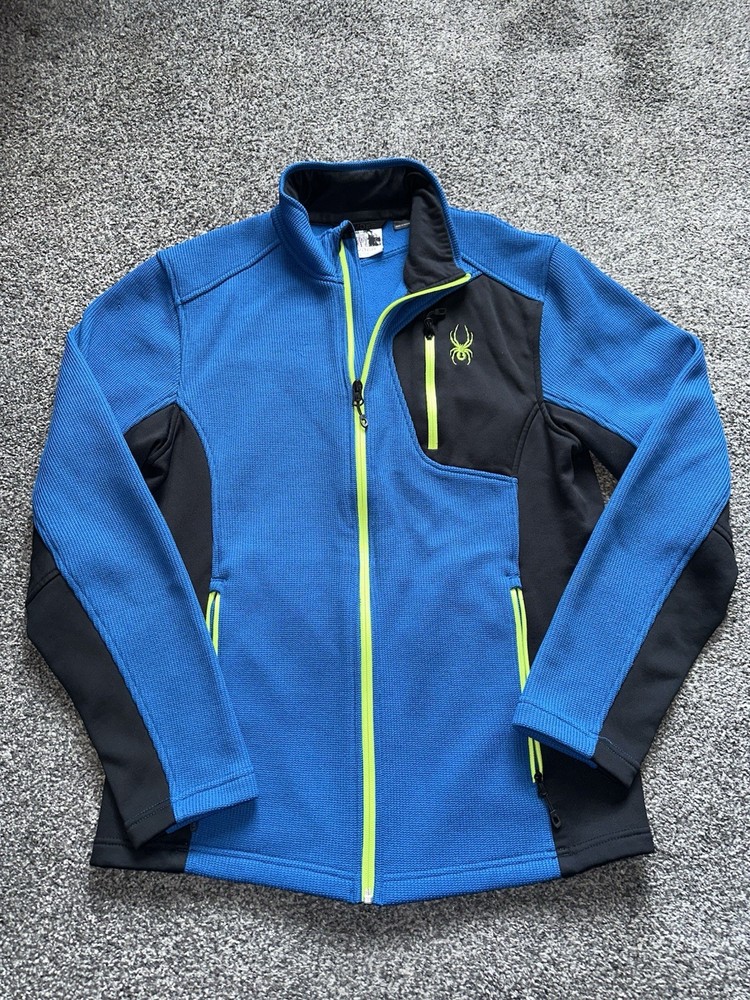 Men's Spyder Blue Medium Full-Zip Lined Woven Jacket with Pockets S11