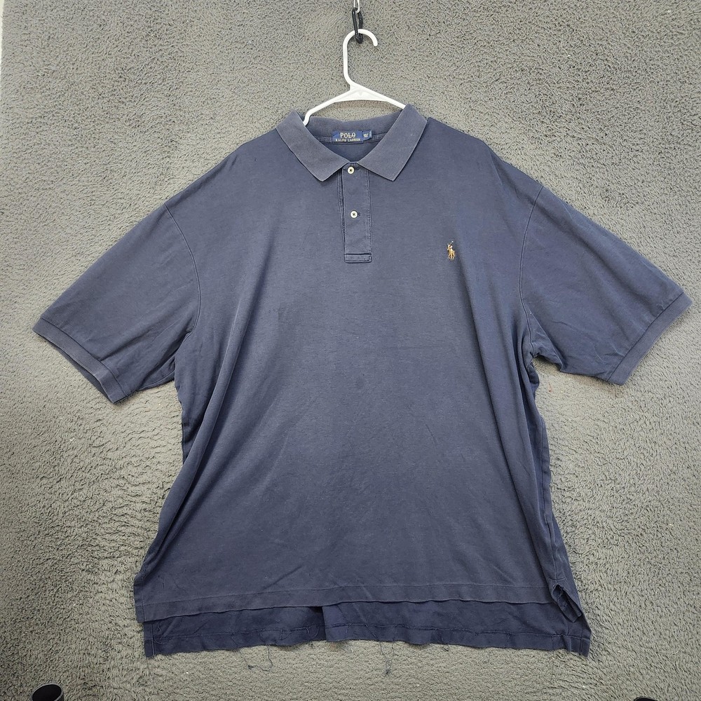 Polo Ralph Lauren Polo Shirt Mens 3XLT Tall Blue Short Sleeve Pony Logo Casual