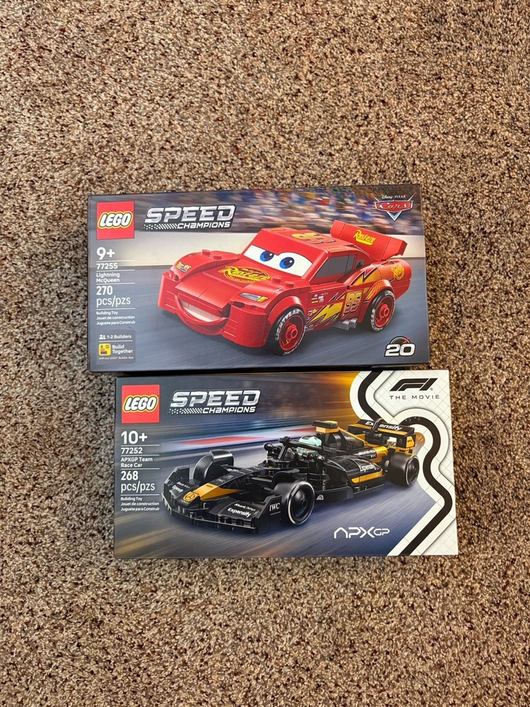LEGO Speed Champions Lightning McQueen 77255 & APXGP Team Race Car 77252