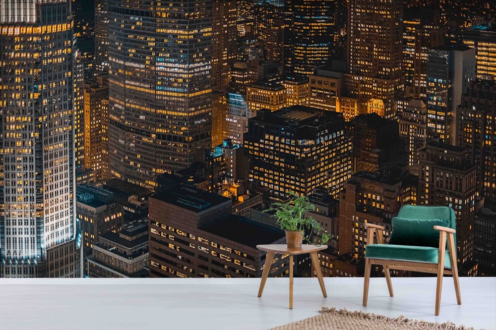 3D City Architecture Night scene Wall Murals Wallpaper Murals Wall Sticker