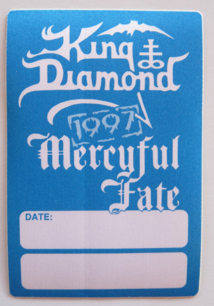 King Diamond Mercyful Fate 1997 Concert Tour Blue Backstage Pass D14