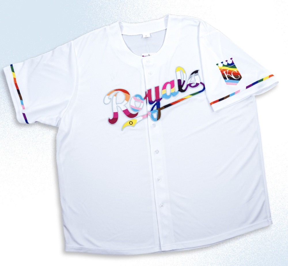 KANSAS CITY ROYALS PRIDE DAY JERSEY  06/01/24 Theme SGA size Large IN HAND-image