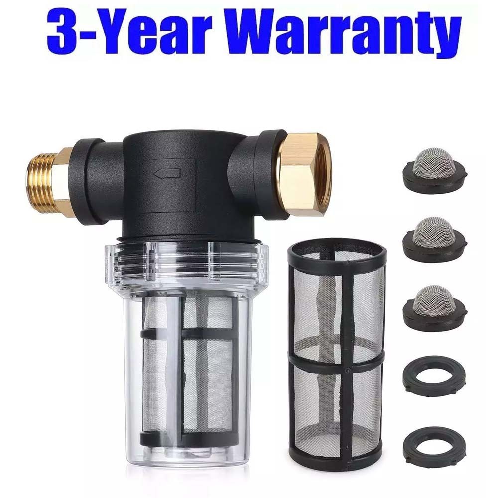 Inline Garden Hose Filter for Pressure Washer, Washing Machine & Sediment Protection