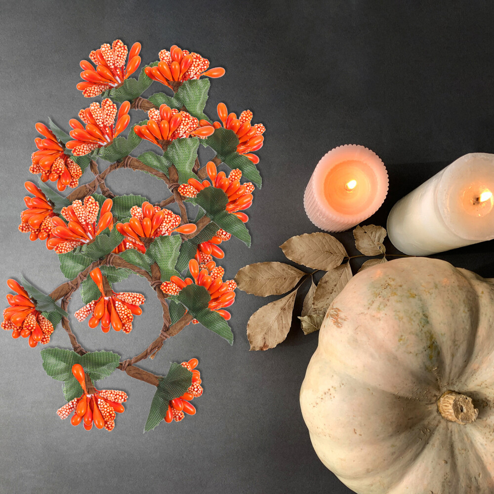 6-Pack Berry Wreath Garland for Thanksgiving Table Decor