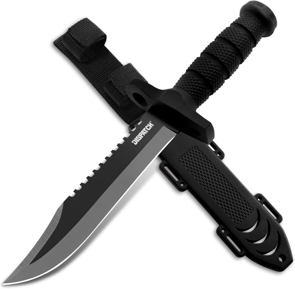 12-Inch Fixed Blade Tactical Hunting Knife with Sheath - Survival Outdoor Tool