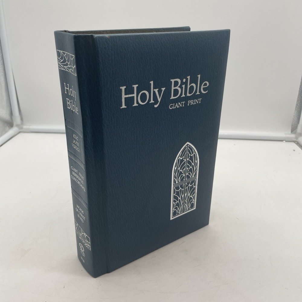 Holy Bible KJV Giant Print 1976 Regency 882B Red Letter Blue Faux Leather