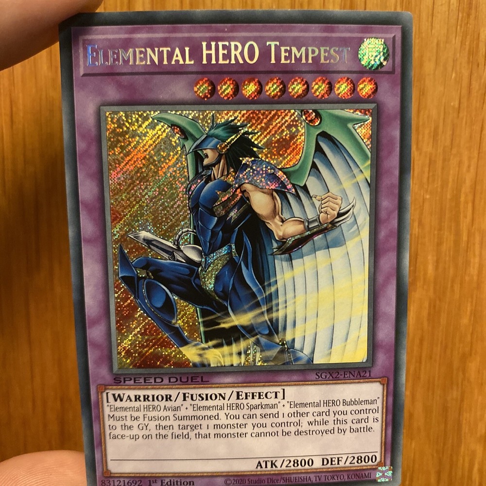 Yu-Gi-Oh Elemental Hero Tempest EEN-EN034 1st Edition Ultimate Rare Trading Card
