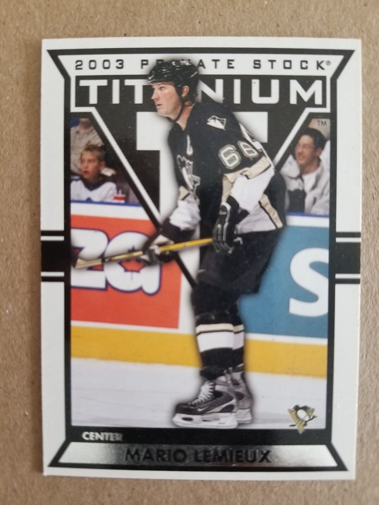 2002-03 Pacific Titanium Retail Mario Lemieux #82 HOF Hockey Card