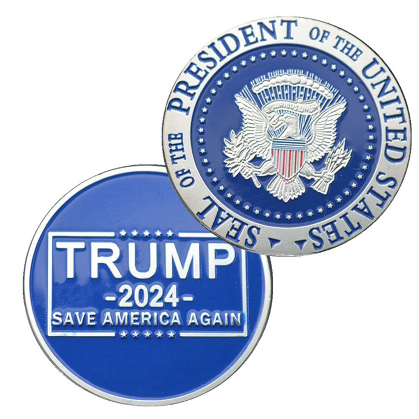 President Donald Trump Silver Souvenir Save America Again Commemorative Coin