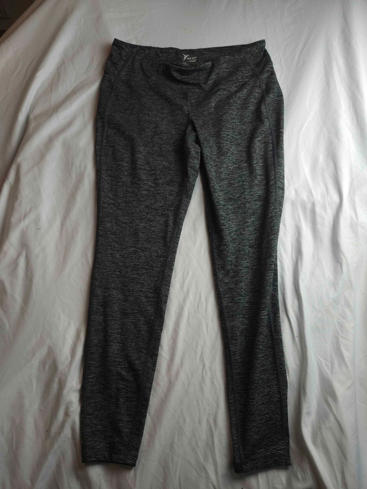 Old Navy Active Go Dry Leggings Womens Size XL Heather Gray Fitted Yoga Pilates