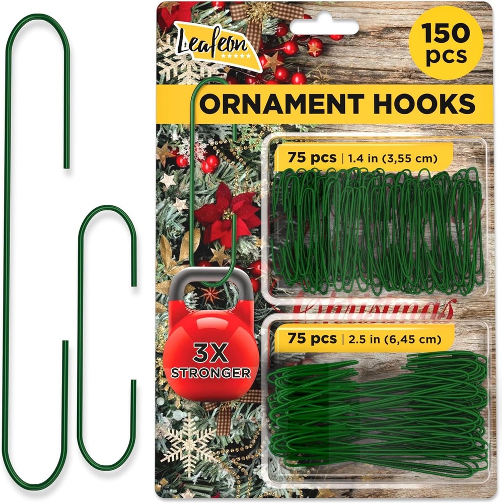 150 Pack Ornament Hooks for Christmas – Essential Christmas Ornament Hangers ?