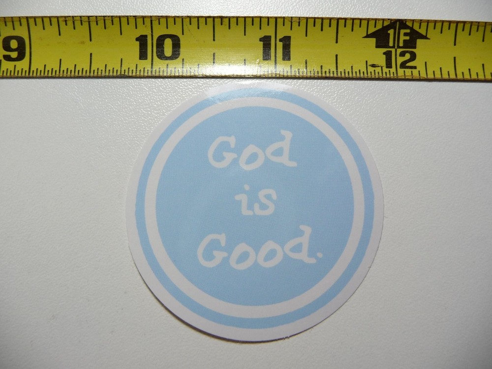 God Is Good Circle Edge Decal Sticker for Faith Church Christian Belief