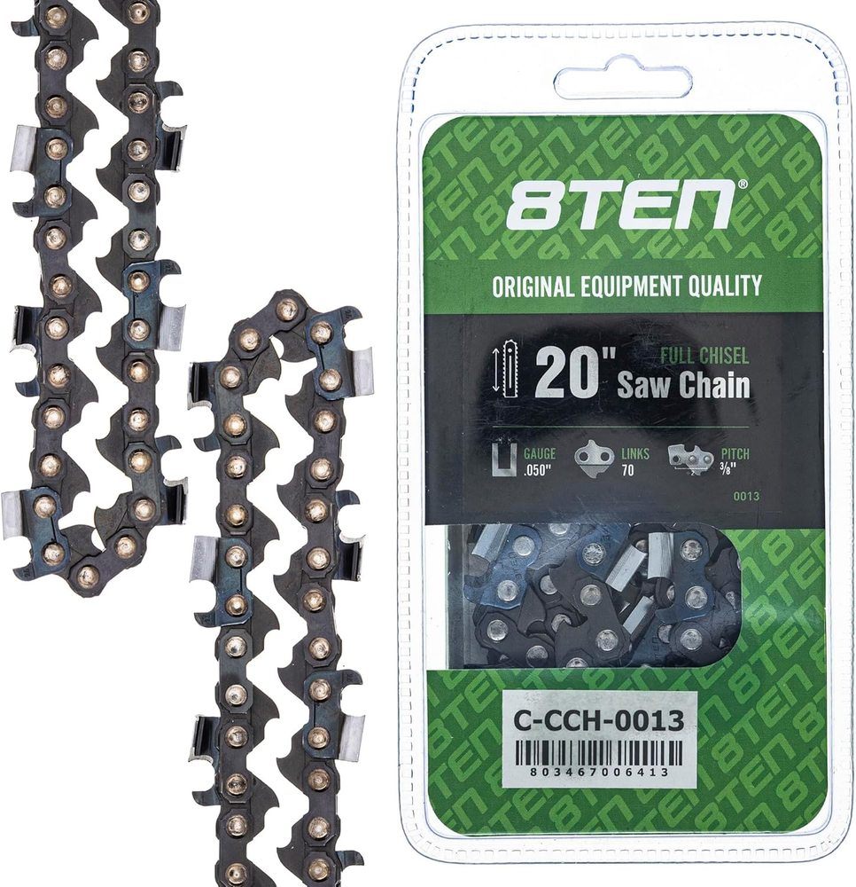 20-Inch Chainsaw Chain .050 Gauge 3/8 Pitch 70 Drive Links for Echo Po