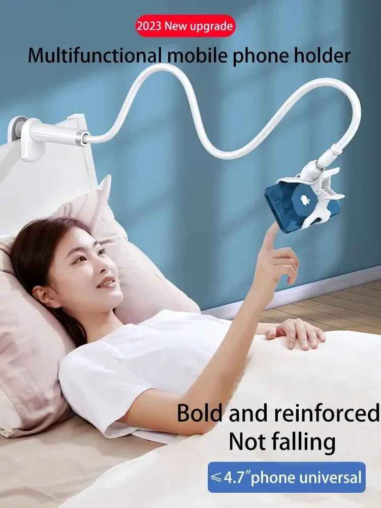 Universal Lazy Mobile Phone Gooseneck Stand Holder Flexible Bed Desk Table Clip