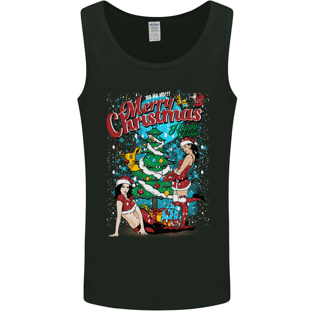 Sexy Merry Christmas Funny Christmas Mens Vest Tank Top