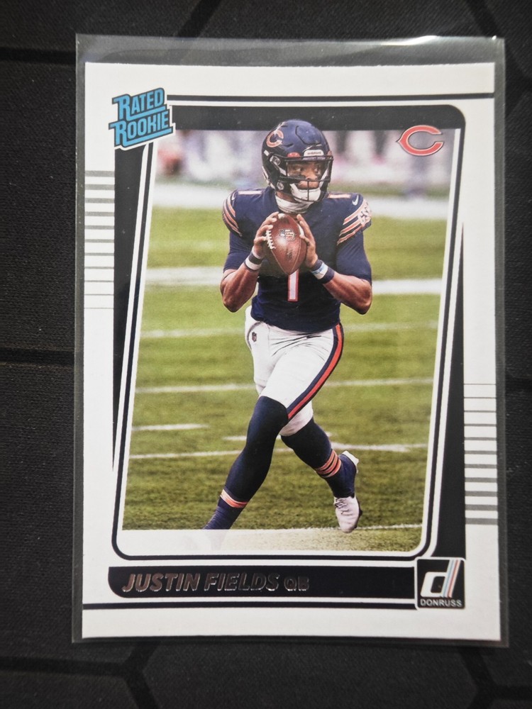 2021 Panini Donruss Football Justin Fields Rated Rookie Card -5