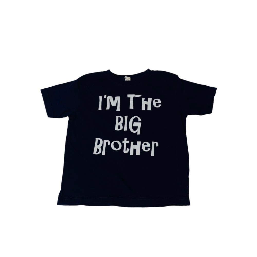 Boy’s Size 4 Shirt Rabbit Skins Blue Short Sleeve Crewneck Big Brother