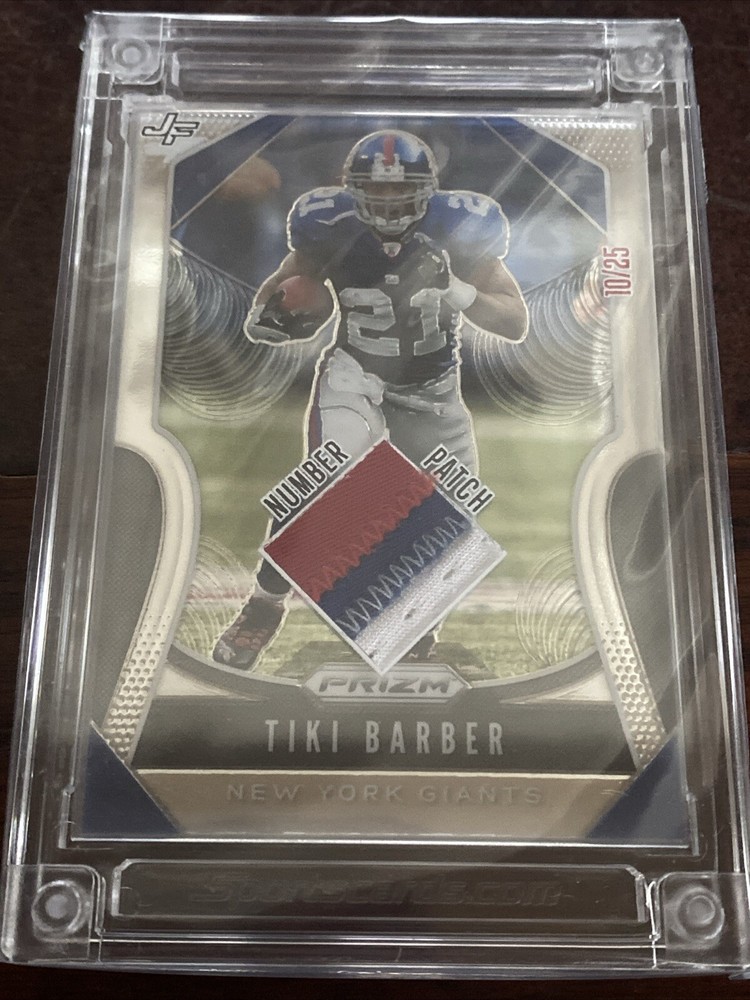 Tiki Barber Jersey Fusion Number Patch /25 New York Giants
