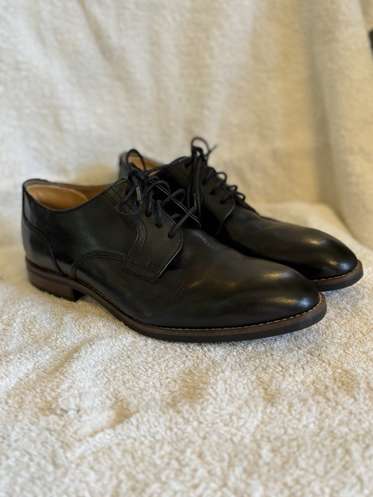 Men's Black Oxford Dress Shoe, Size 7.5M Black