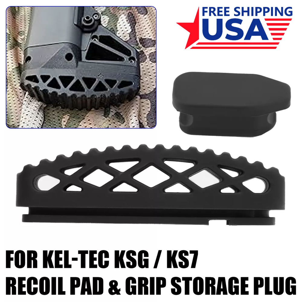 NEW hot Black Recoil Pad & Grip Storage Plug for Kel-Tec KSG/KS7 Fast shipping