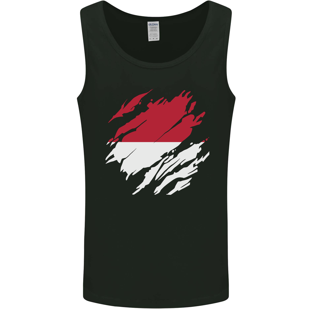 Torn Flag Monaco Mens Vest Tank Top