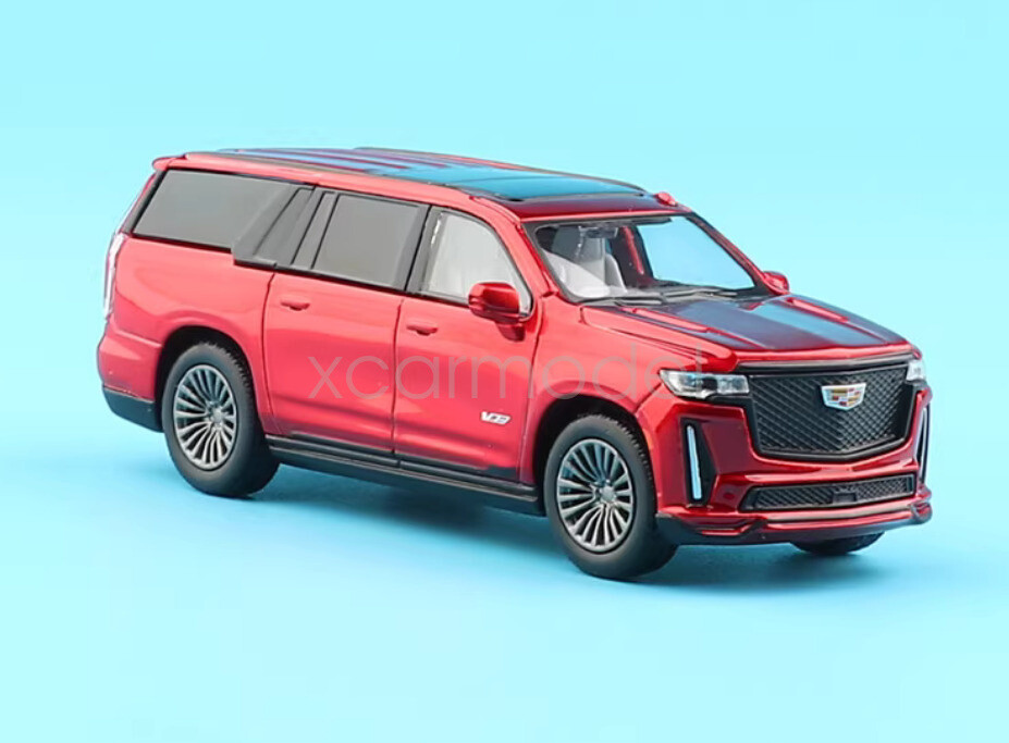 1:64 Red Escalade SUV Diecast Metal Sports Car Model by Masdi