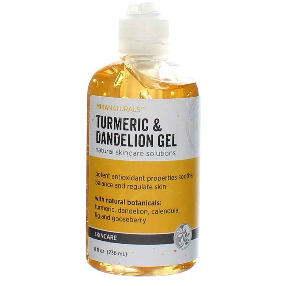 6 Pack MikaNaturals Turmeric & Dandelion Gel Skin Gel, 8 fl oz
