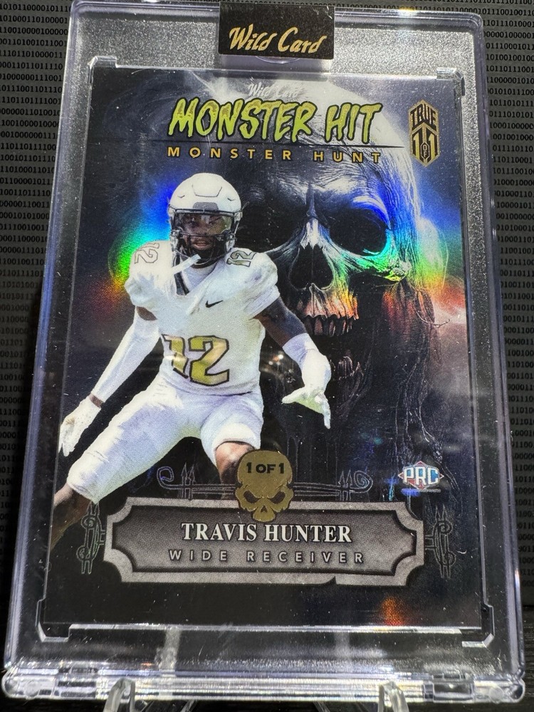 2024 Wild Card Haunted Hits - TRAVIS HUNTER - True 1/1 Monster Hit - One Of One